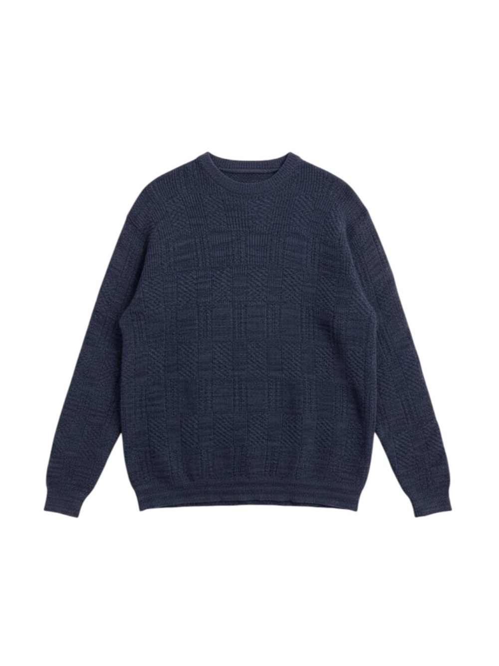 Oscar de la Renta Vintage Knit Sweater Blue Grey Crewneck Heavy Knit Men’s XL